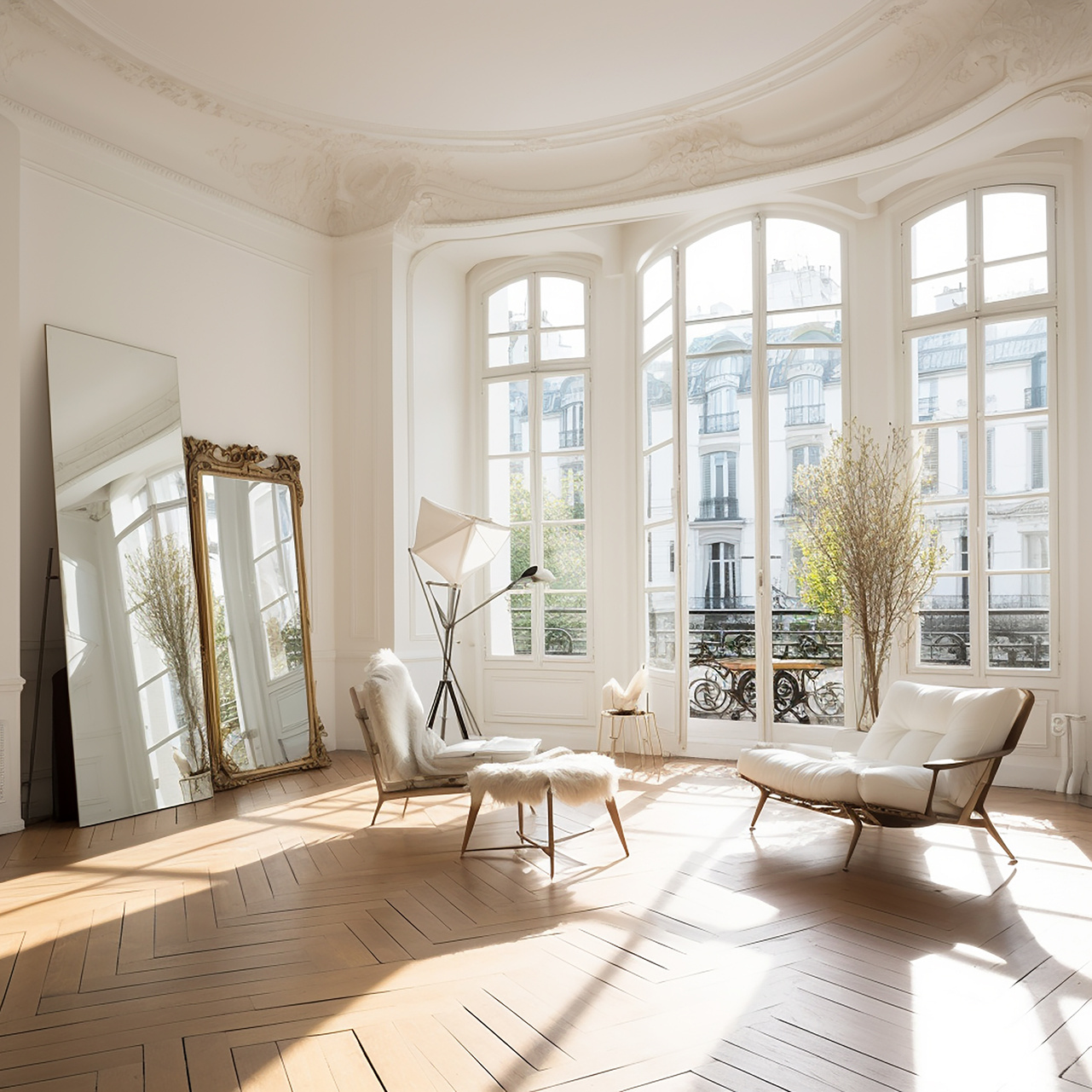 Parisian Aesthetic White Interior